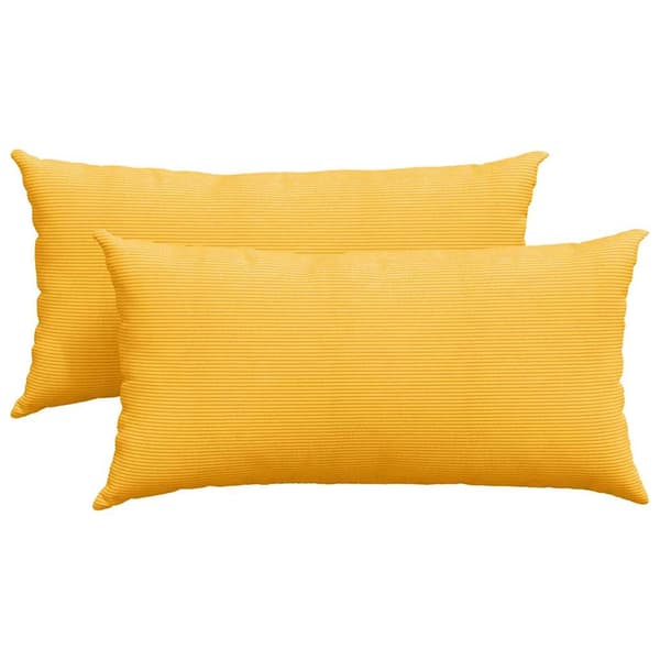 vidaXL Sofapuder 2 pcs Lys Gul 80 x 40 cm Velourstof