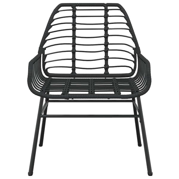 vidaXL 3 dele spisebordssæt til haven polyrattan glas sort