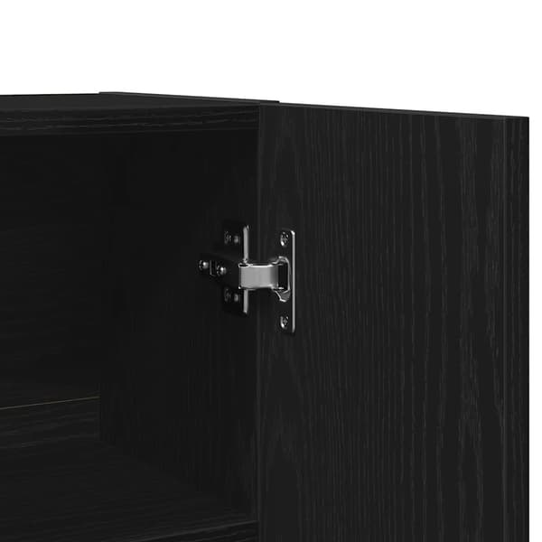 vidaXL badeværelsesskab 70,5x25,5x90 cm sort egetræsfarve