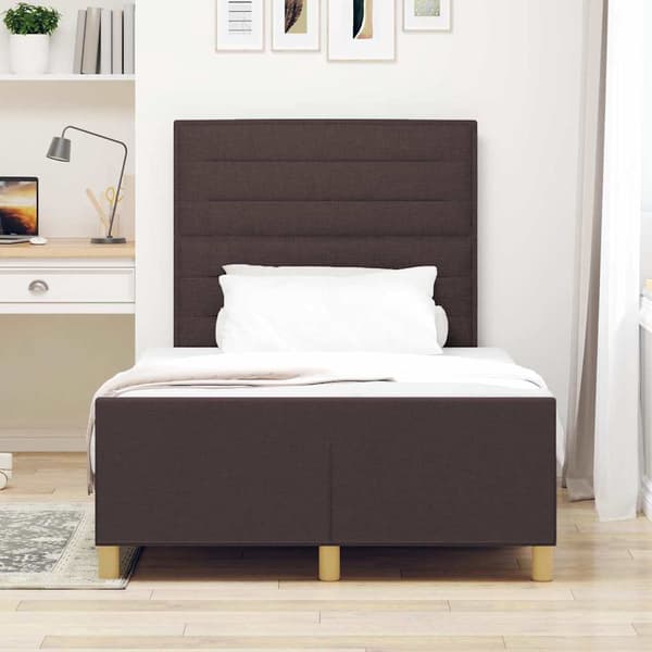 vidaXL Seng Brun 120x190 cm Stof