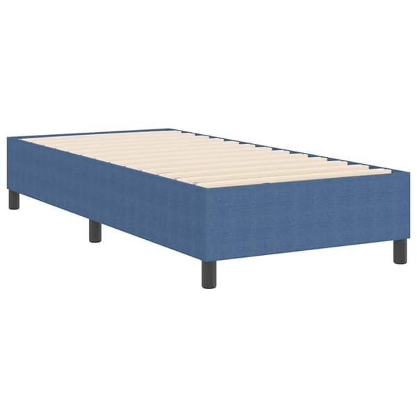 vidaXL Platform sengestel Blå 90 x 200 cm Velourstof