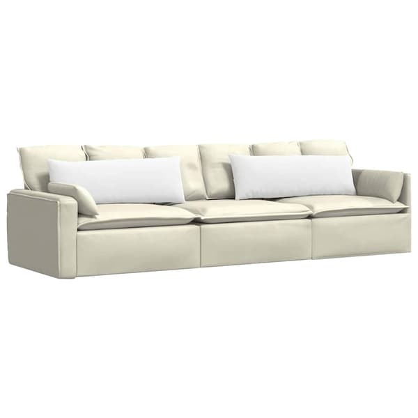 vidaXL Sofapuder 2 pcs Hvid 120 x 40 cm Stof