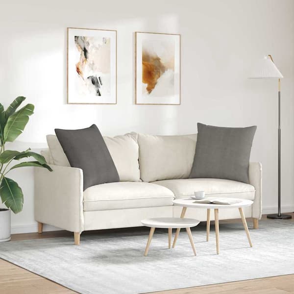 vidaXL Sofapuder 2 pcs Lysegrå 60 x 60 cm Velourstof