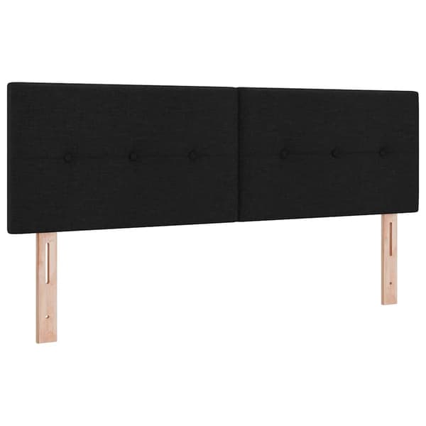 vidaXL Box spring seng med madras Sort 160 x 200 cm Stof