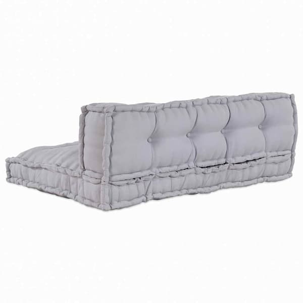 vidaXL Modulært patchwork sofa 2 pcs Grå 120 x 80 x 38 cm Stof