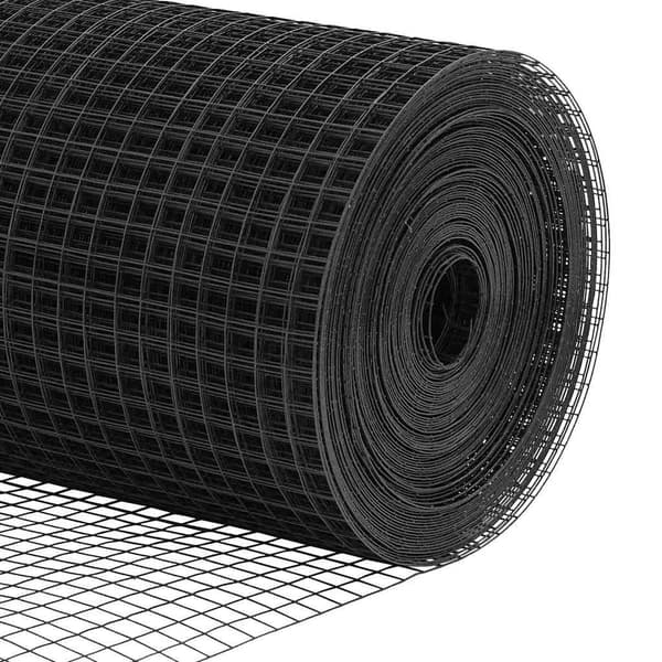 vidaXL Hegn med stolper Grå 0.8 x 10 m Stål