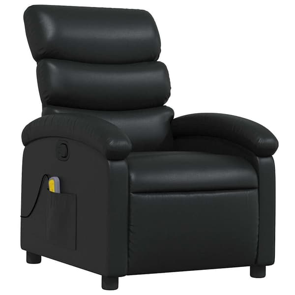 vidaXL massagestol kunstlæder sort