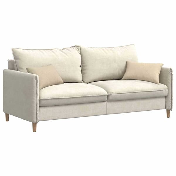 vidaXL Sofapuder 2 pcs Creme 50 x 30 cm Stof