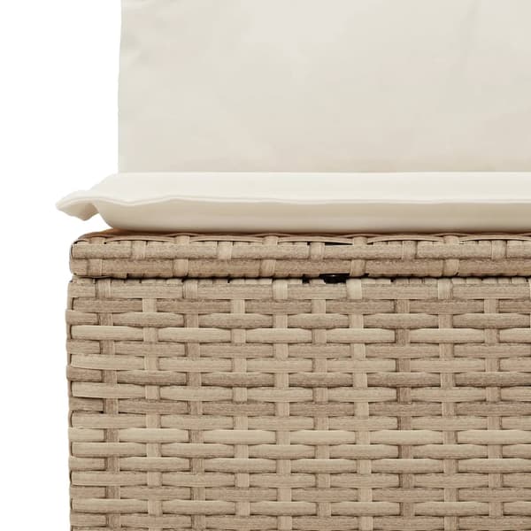vidaXL sofasæt til haven 7 dele med hynder polyrattan beige