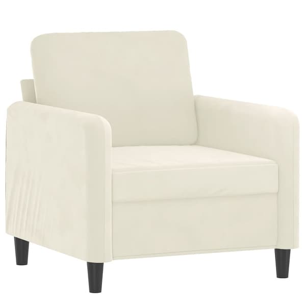 vidaXL sofasæt 3 dele velour cremefarvet