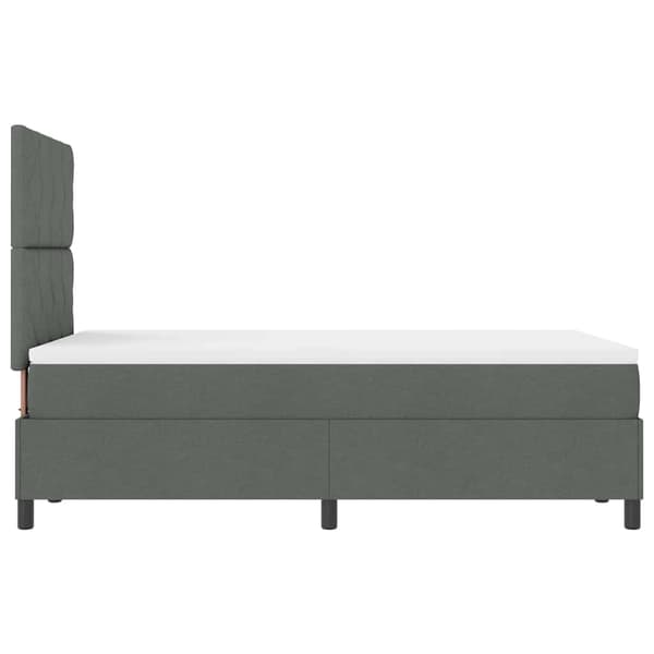 vidaXL Box spring seng med madras Mørkegrå 120 x 190 cm Stof
