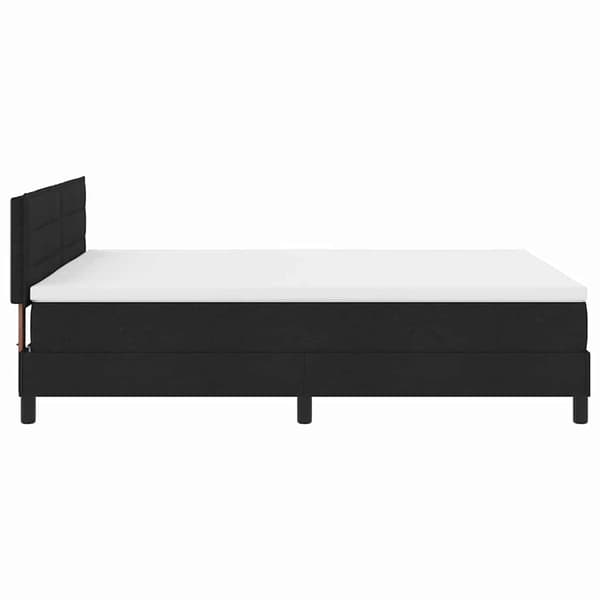 vidaXL Box spring seng med madras Sort 140 x 190 cm Stof