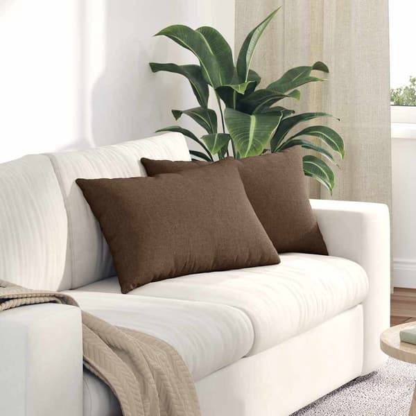 vidaXL Sofapuder 2 pcs Brun 60 x 40 cm Stof