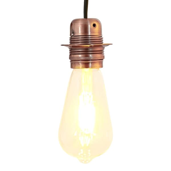 vidaXL lampeholdere 2 stk rød bronze E27