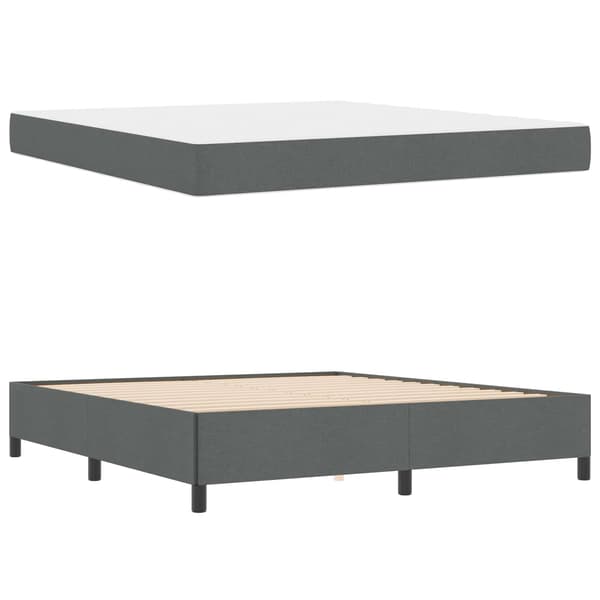 vidaXL Box spring seng Mørkegrå 180 x 200 cm Stof