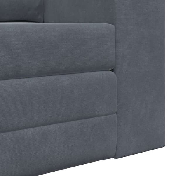 vidaXL Sovesofa 60cm Mørkegrå Fløjl