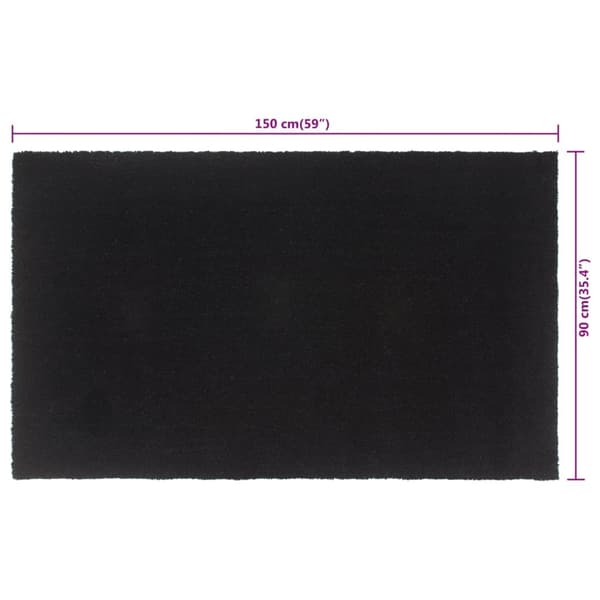 vidaXL dørmåtte 90x150 cm tuftet coir sort