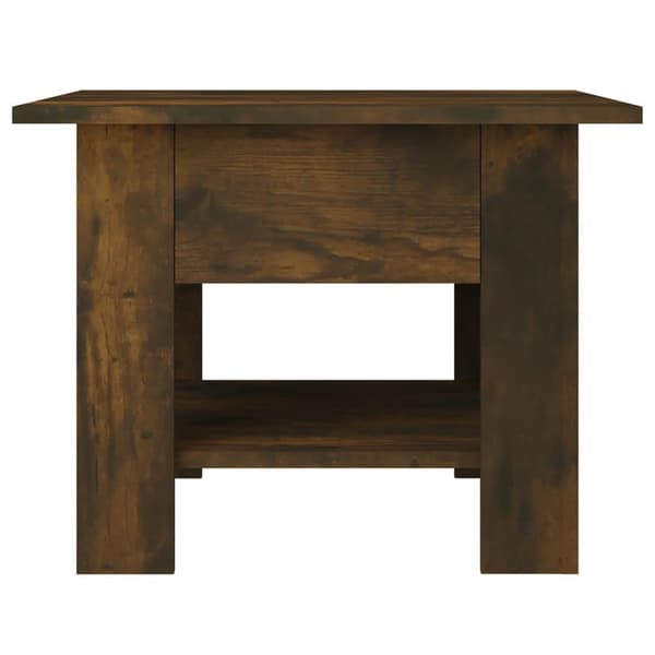 vidaXL sofabord 55x55x42 cm spånplade røget egetræsfarve