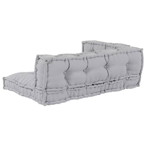 vidaXL Modulært patchwork sofa 3 pcs Grå 120 x 80 x 38 cm Stof