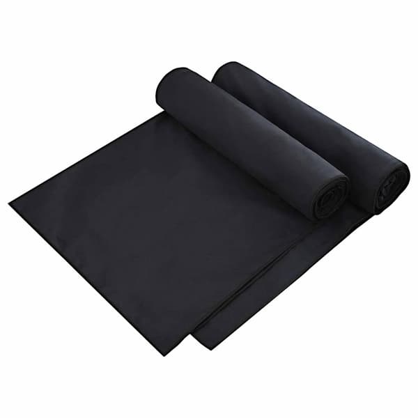 vidaXL Liggestols håndklæder 2 pcs Sort 210 x 75 cm
