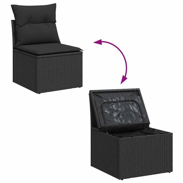 vidaXL Sofa Sæt med pude 6 pcs polyrattan