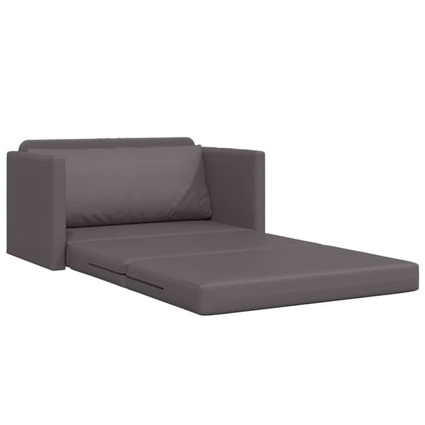 vidaXL Sovesofa 110cm Grå Kunstlæder
