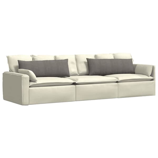 vidaXL Sofapuder 2 pcs Lysegrå 120 x 40 cm Velourstof