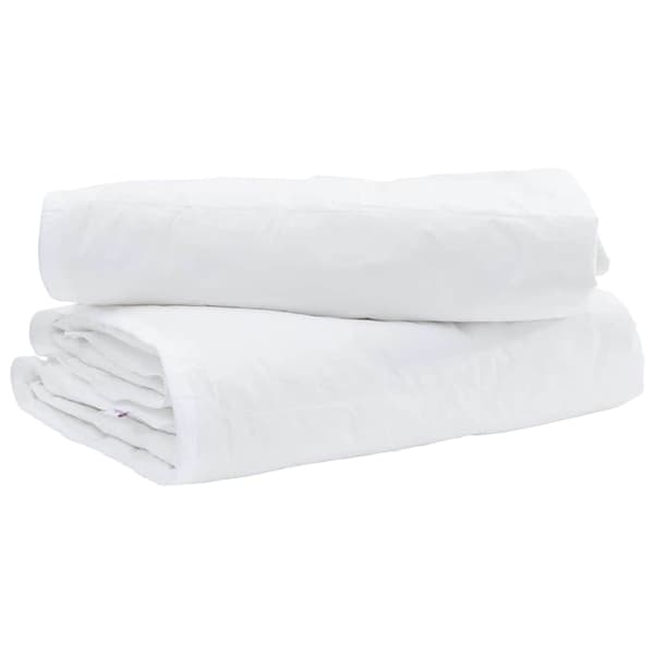 vidaXL 2-i-1 Dyne med pude 2 pcs Hvid Dunfjer