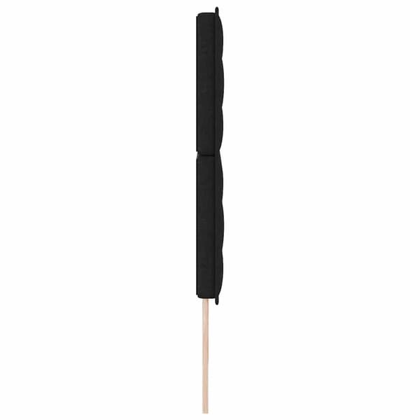 vidaXL Sengegavl Linjer Design Sort 180 cm Stof