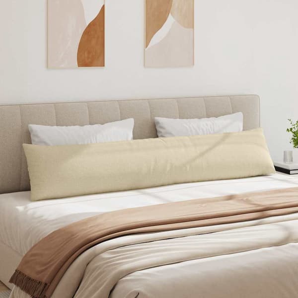 vidaXL Sofapuder 2 pcs Creme 200 x 40 cm Stof