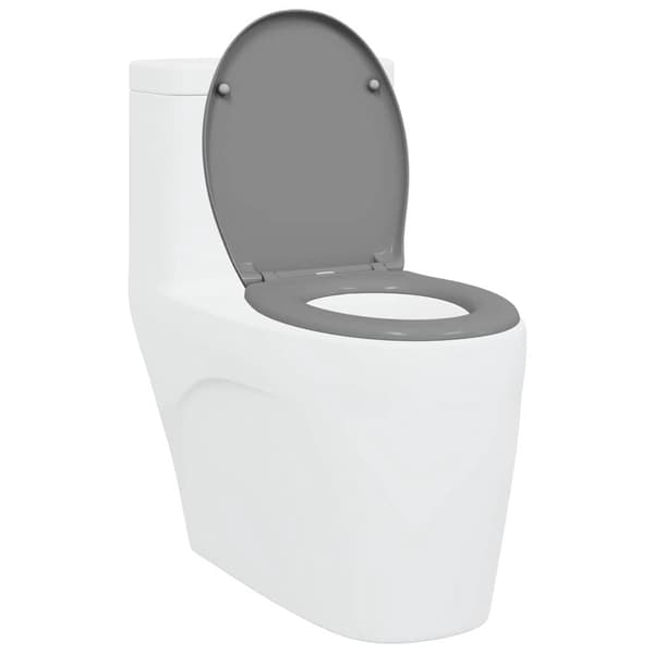 vidaXL WC-istuin Harmaa 47 x 37 x 4 cm Duroplast