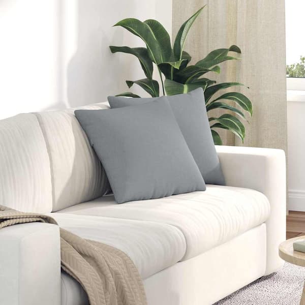 vidaXL Sofapuder 2 pcs Lysegrå 45 x 45 cm Stof