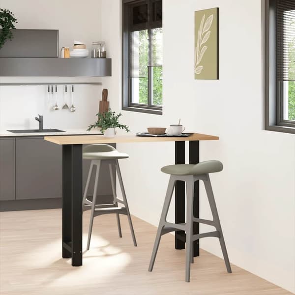 vidaXL barbordsben sort 2 stk. 50x(100-101) cm stål