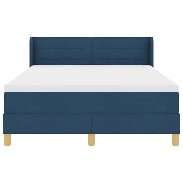 vidaXL Box spring seng med madras Blå 190 x 140 cm Polyester