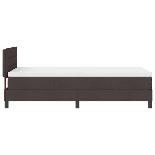 vidaXL Box spring seng med madras Mørk Brun 90 x 200 cm Stof