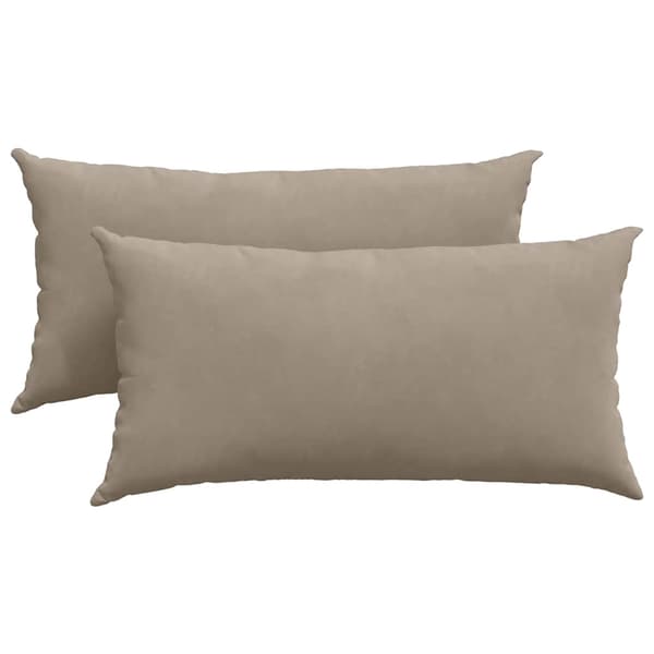 vidaXL Sofapuder 2 pcs Gråbrun 80 x 40 cm Stof