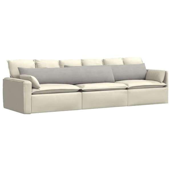 vidaXL Sofapuder 2 pcs Lysegrå 200 x 40 cm Stof