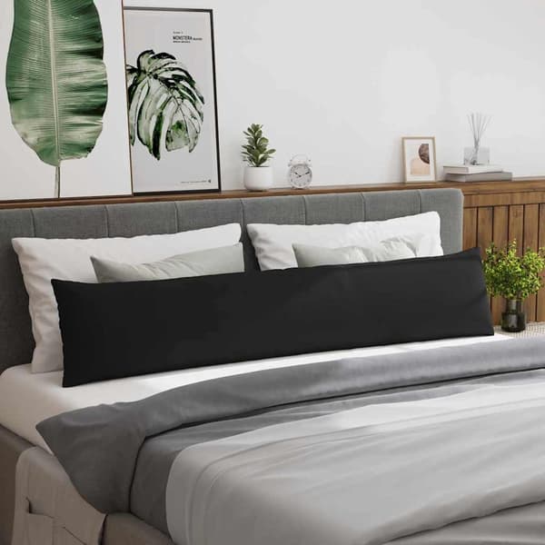 vidaXL Sofapuder 2 pcs Sort 200 x 40 cm Stof