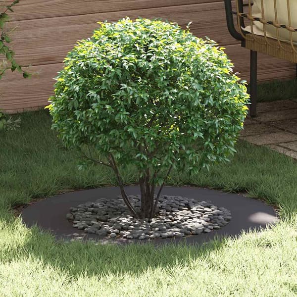 vidaXL Flade Træ Ringene 5 pcs Sort Ø50 / 80 cm Stål