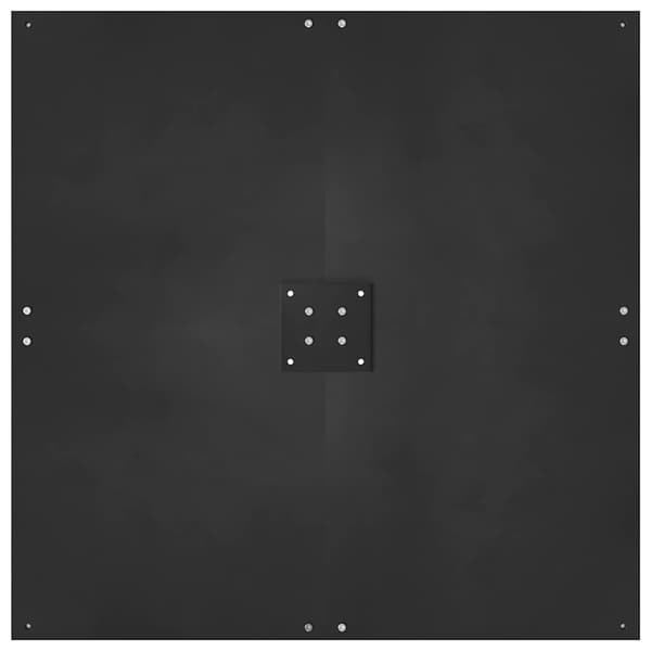 vidaXL Parasolfod Sort 100 x 100 x 4 cm Stål