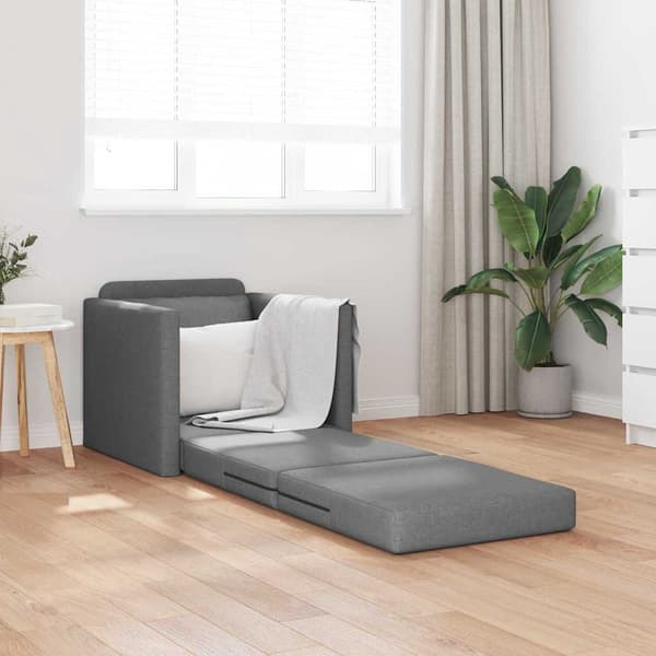 vidaXL Sovesofa 60cm Mørkegrå Stof