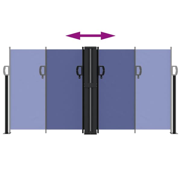 vidaXL sammenrullelig sidemarkise 120 x 1000 cm blå