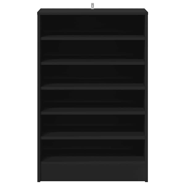 vidaXL skoskab 60x35x92 cm spånplade sort