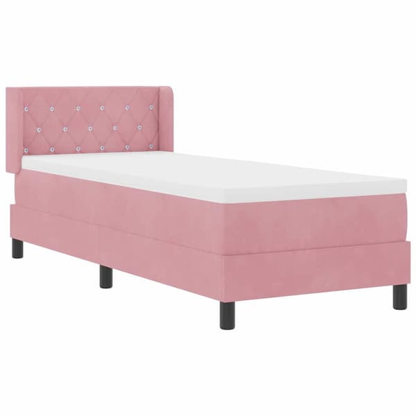 vidaXL Box spring seng med madras Lyserød 200 x 80 cm Polyester