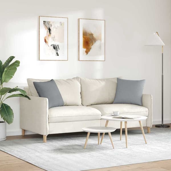 vidaXL Sofapuder 2 pcs Lysegrå 45 x 45 cm Stof