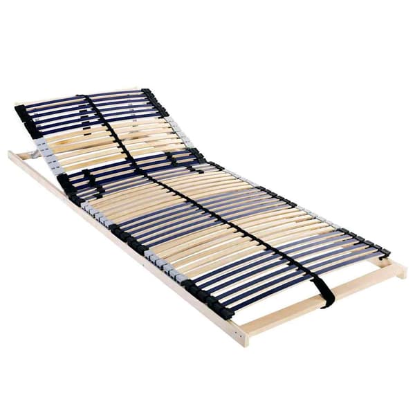 vidaXL Lamelbund Brun 80 x 190 cm Solid bøg