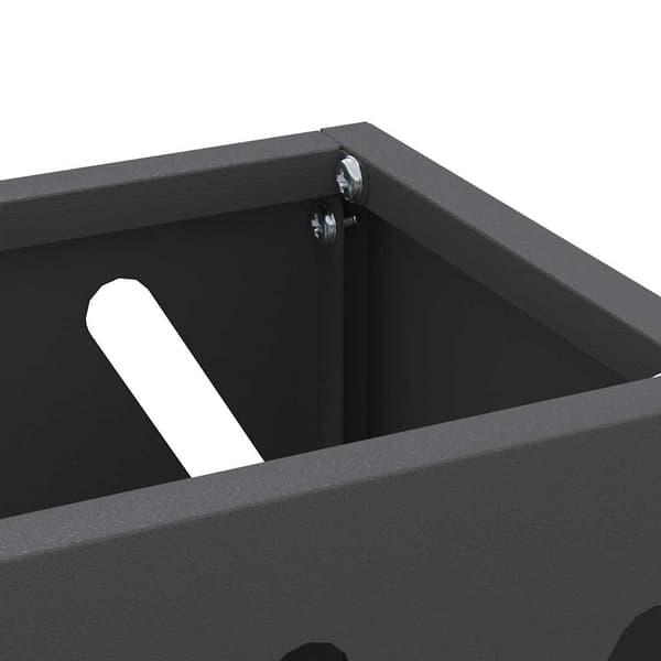 vidaXL Parasolfod Sort 28 x 12 x 41 cm Stål