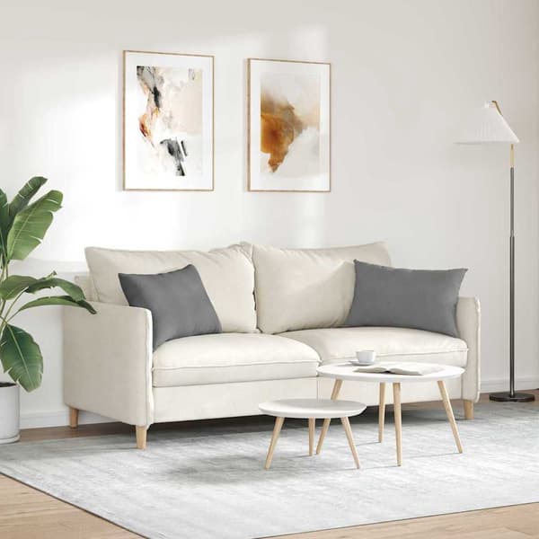 vidaXL Sofapuder 2 pcs Mørkegrå 60 x 40 cm Stof