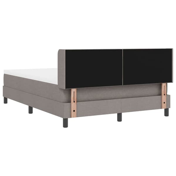 vidaXL Box spring seng med madras Gråbrun 200 x 160 cm Polyester