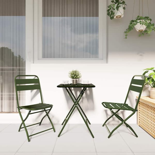 vidaXL Bistrosetti 3 pcs Vihreä Teräs
